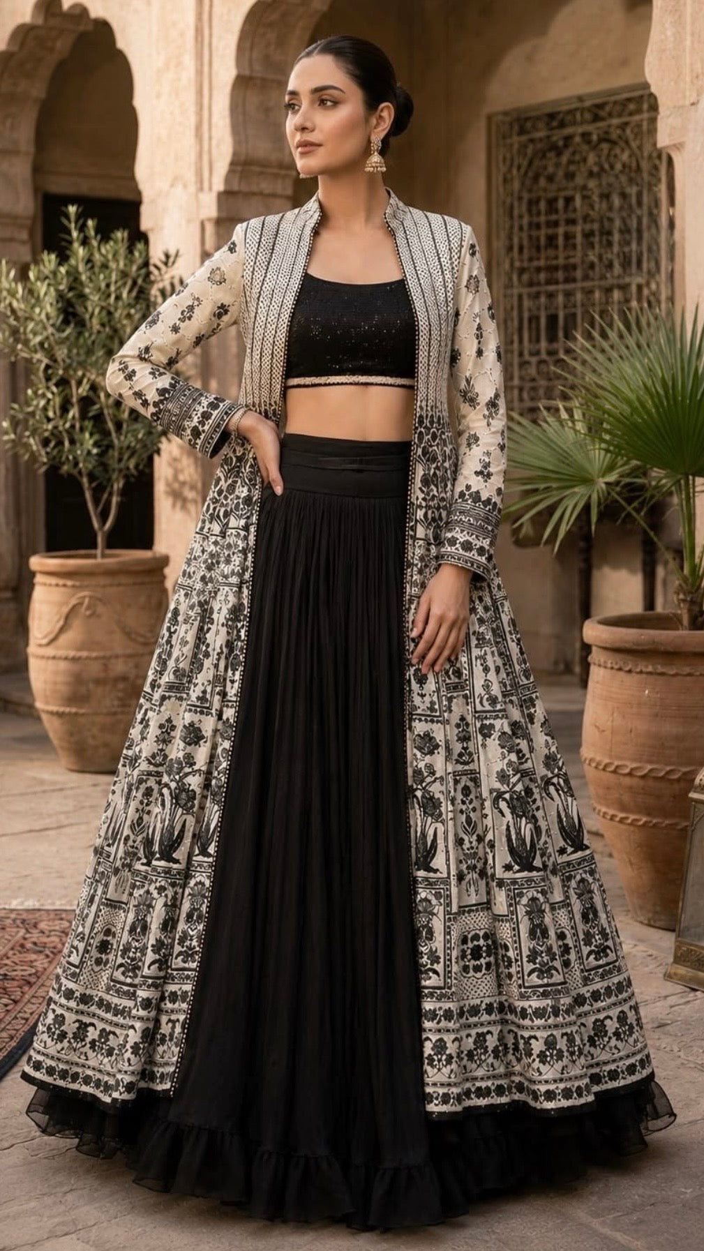 Noor Long Jacket Lehenga