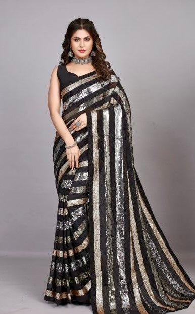 Elira Sequined Georgette Saree