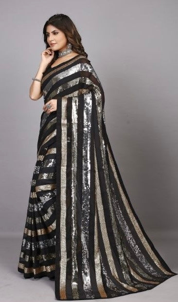 Elira Sequined Georgette Saree
