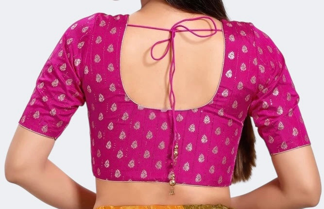 Fuschia Brocade Blouse