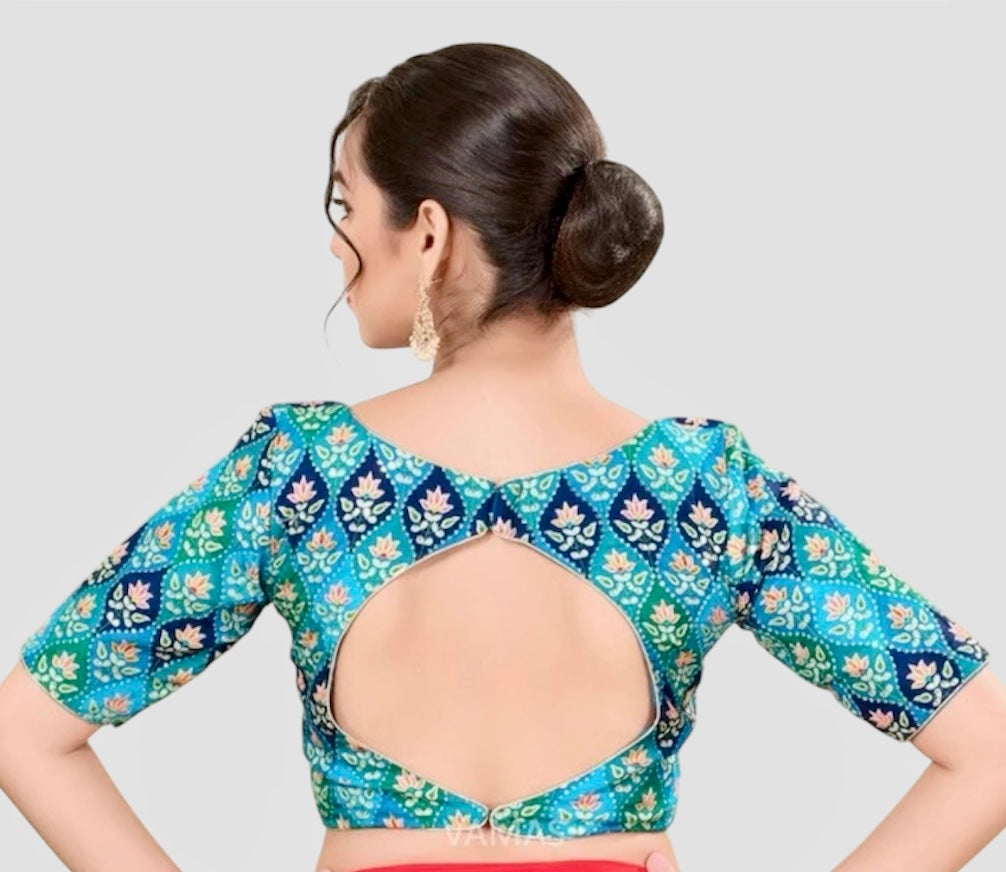 Aishwarya Hand-painted Silk Blouse