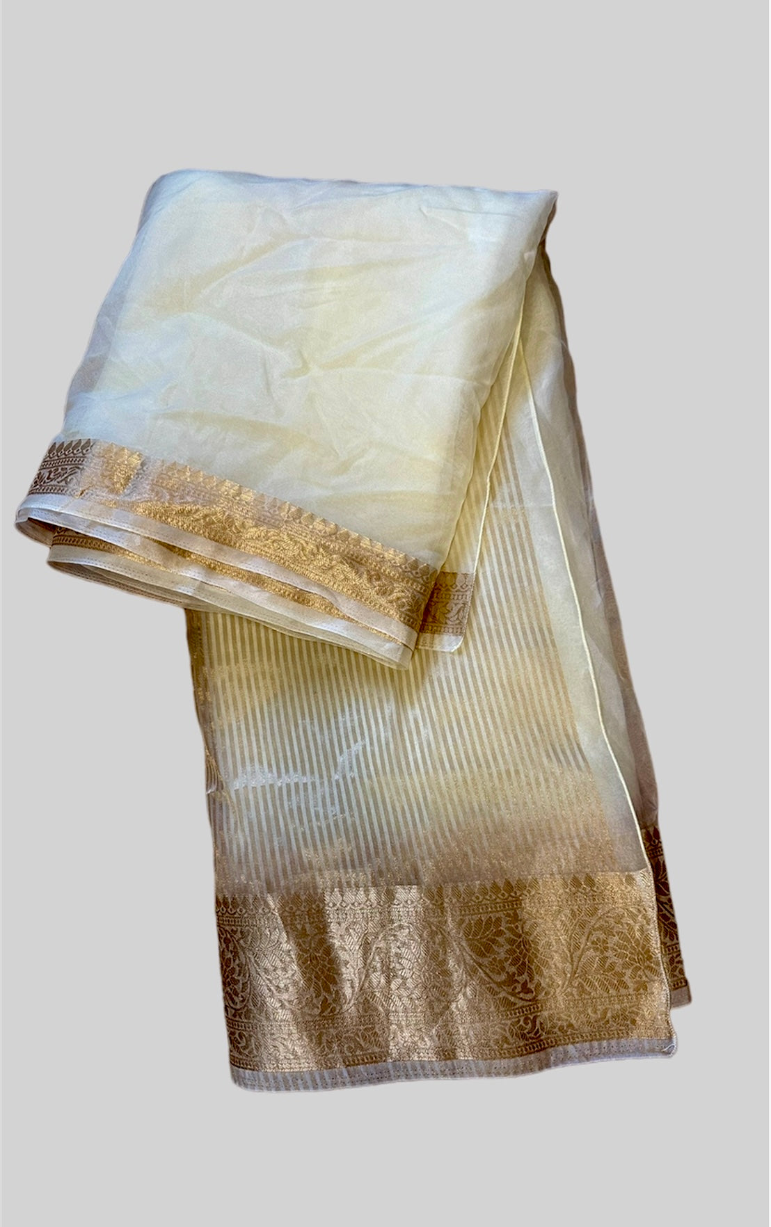 Pre-stitched Kora Organza Saree