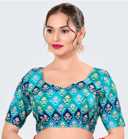 Aishwarya Hand-painted Silk Blouse