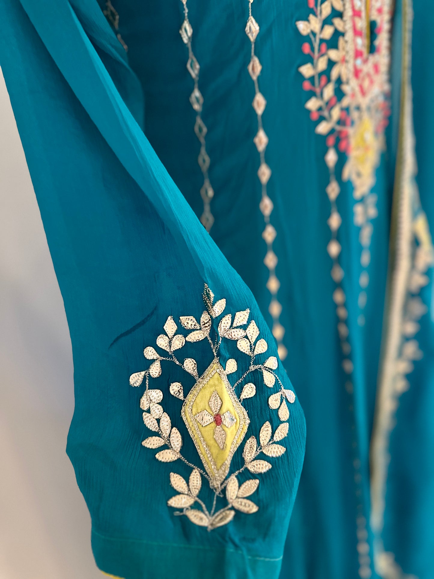Oasis Teal Gown with Dupatta