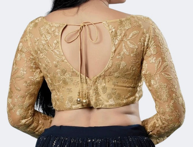 Veda Net Long Sleeve Blouse
