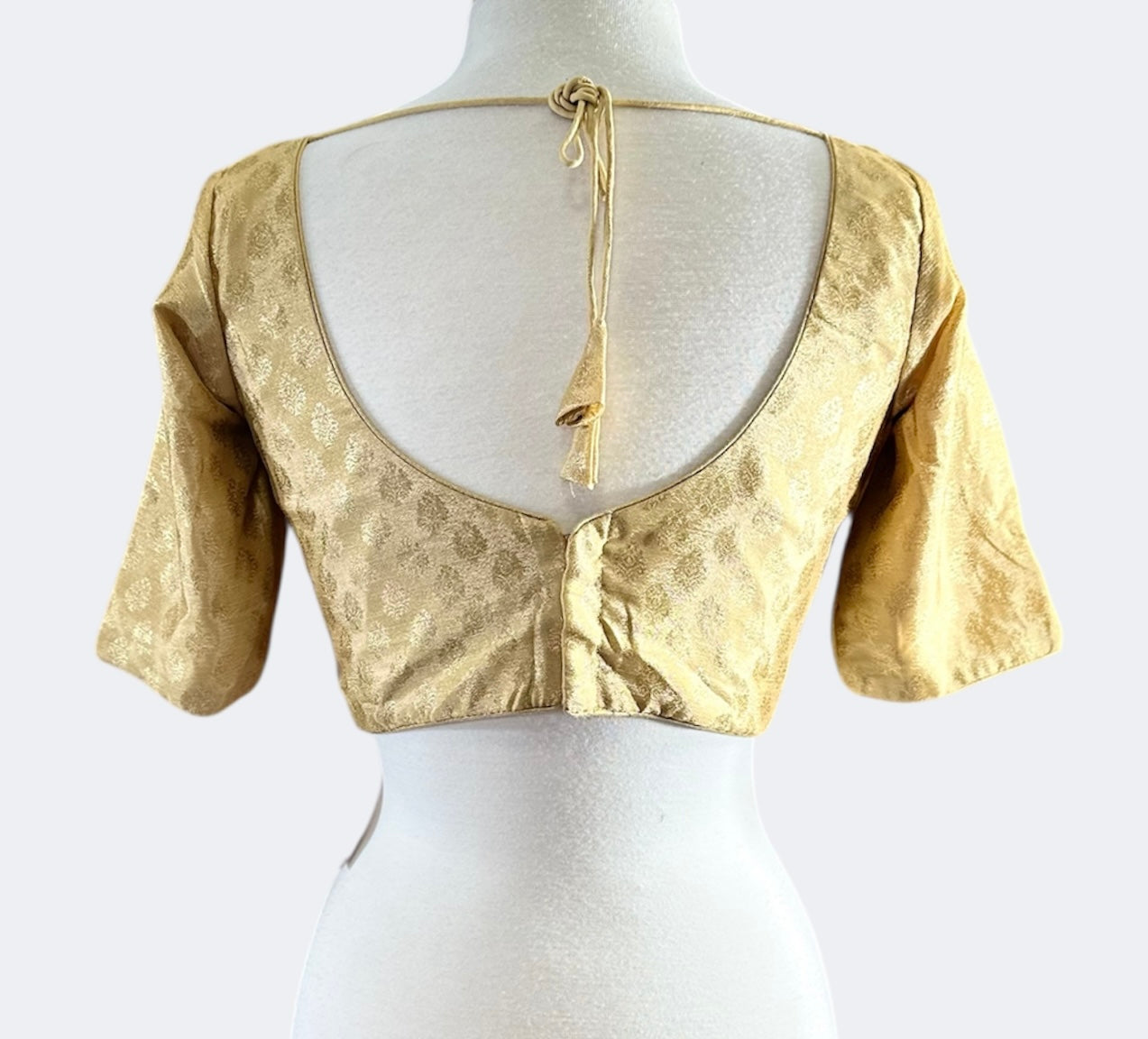 Gold Tissue Brocade Blouse