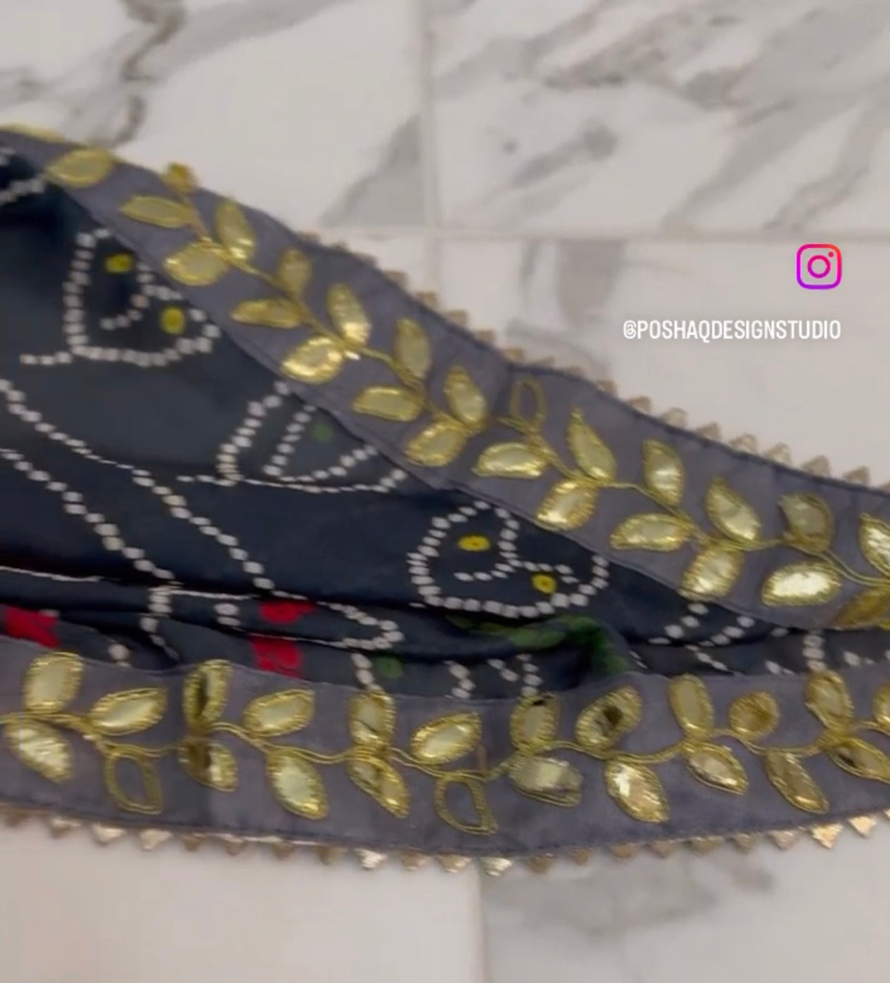 Beautiful Bandhani - Gray