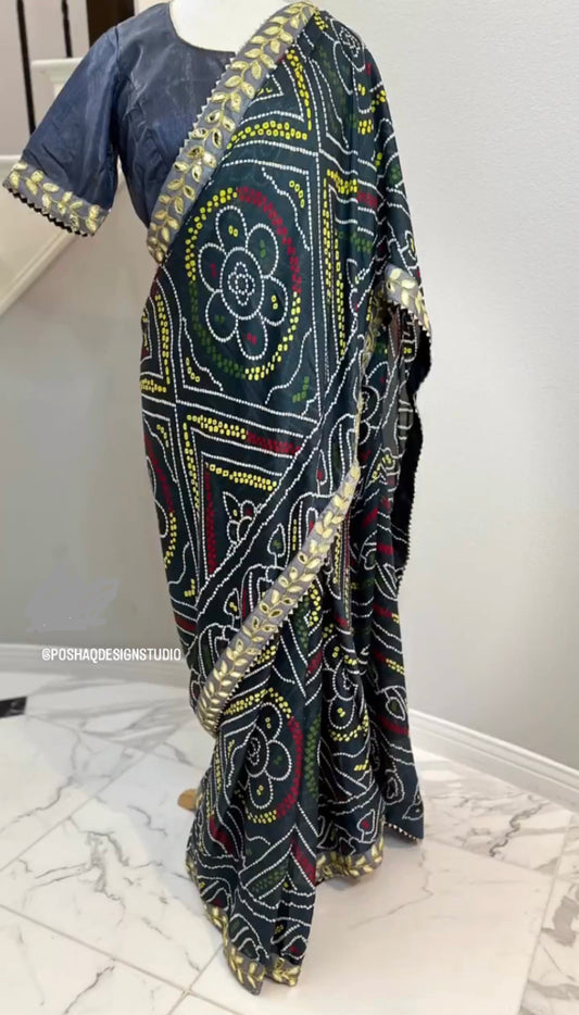 Beautiful Bandhani - Gray