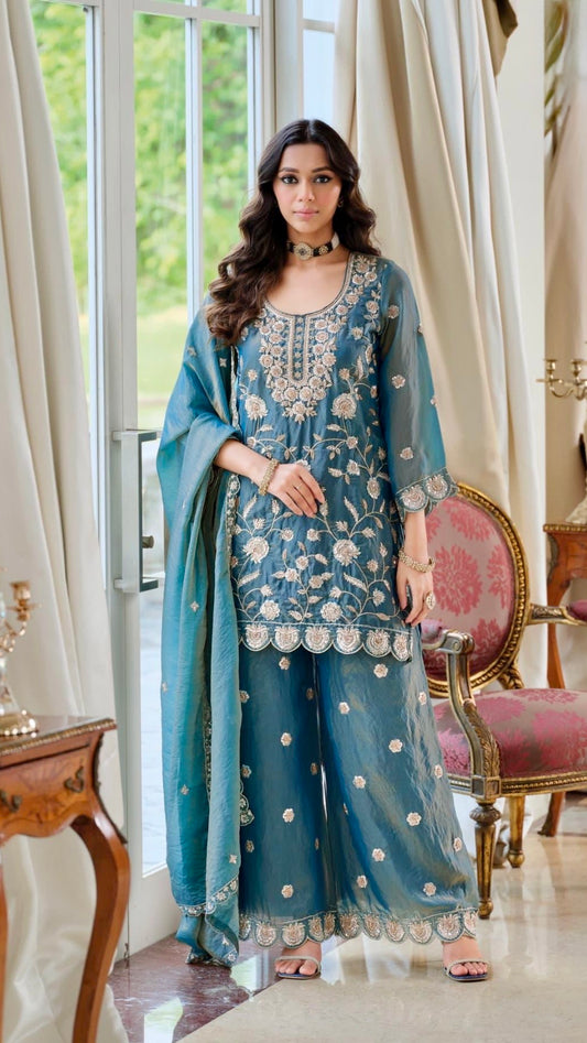 Aria - Fendy Tissue 3piece Palazzo Suit
