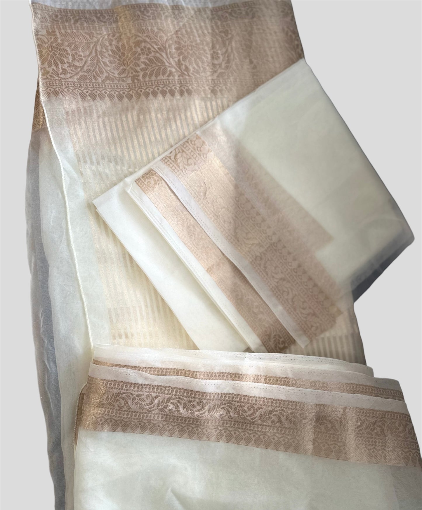 Pre-stitched Kora Organza Saree