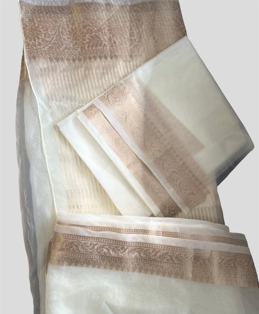 Pre-stitched Kora Organza Saree