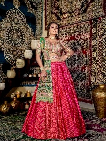 Kesar Satin Lehenga Set