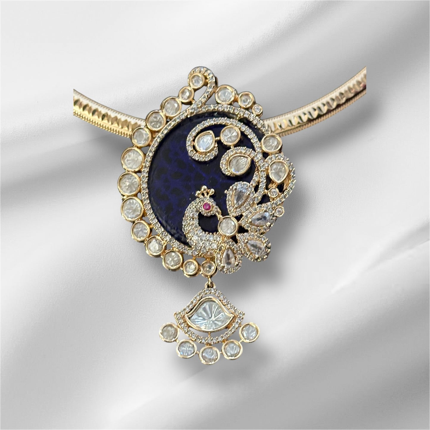 Mayuri Hasli Necklace Set - Blue