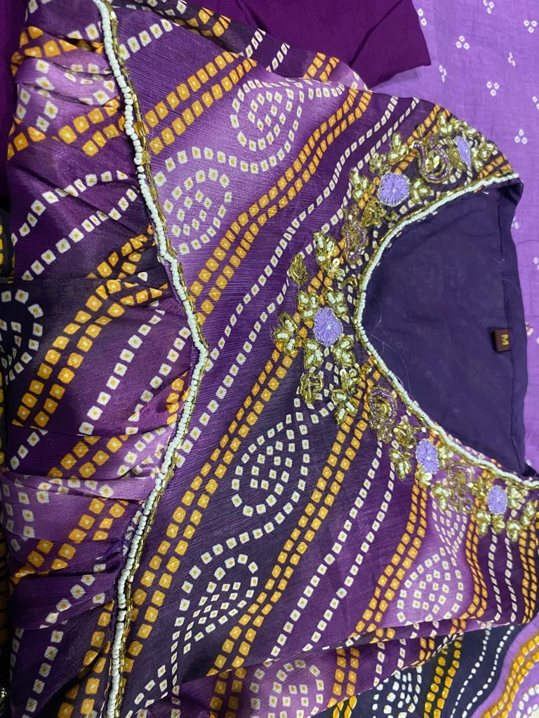 Chinnon Digital Print Alia Cut Sharara
