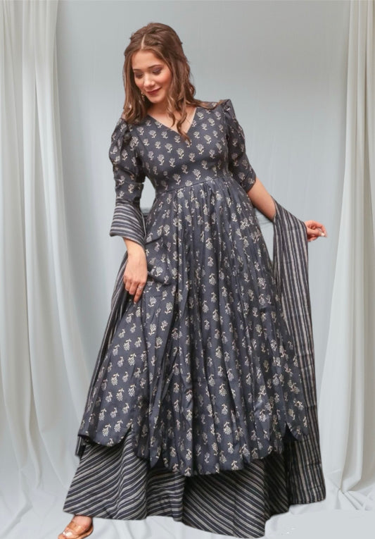 Muslin Palazzo Set - 3piece