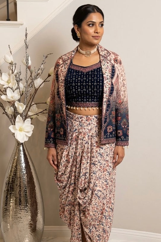 Stratos 3piece Skirt, Croptop, & Jacket set