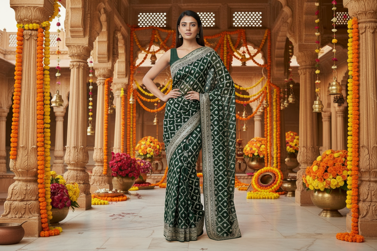 Tia Chiffon Pre-stitched Saree