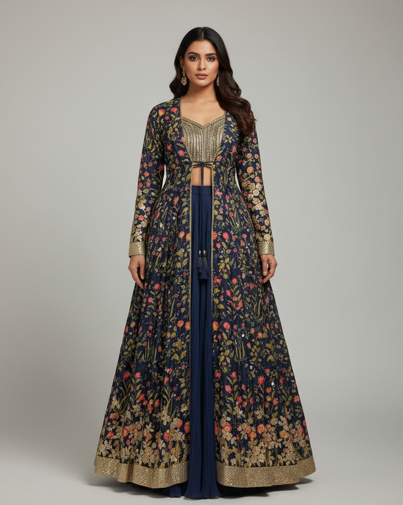 Kanika Palazzo Set with Shrug