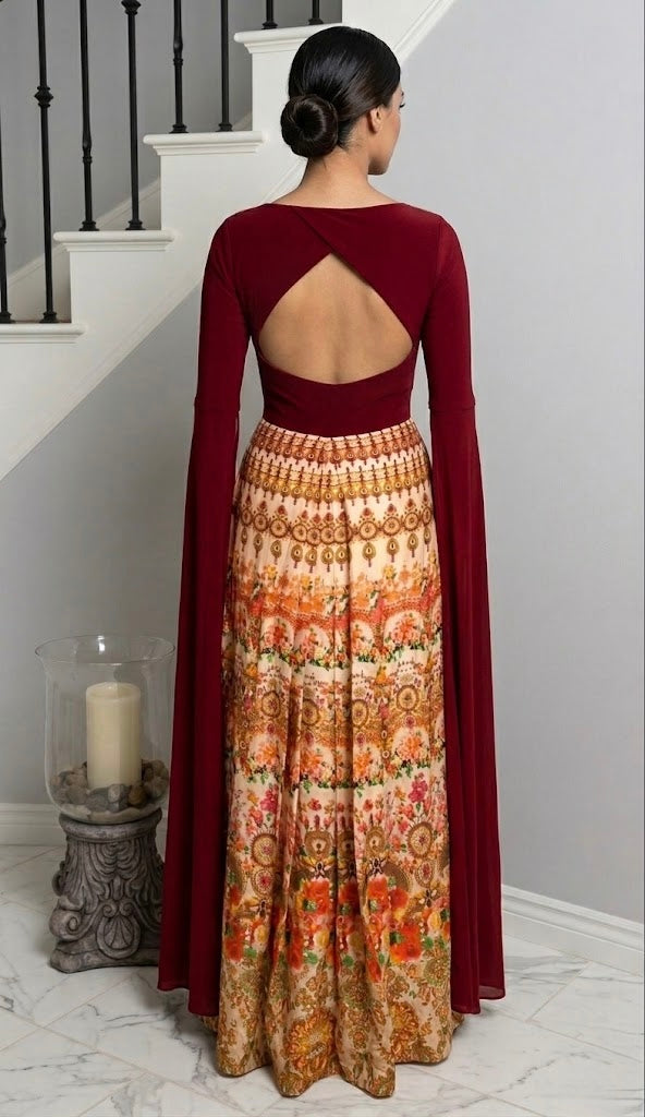 Boho Chic Silk Gown
