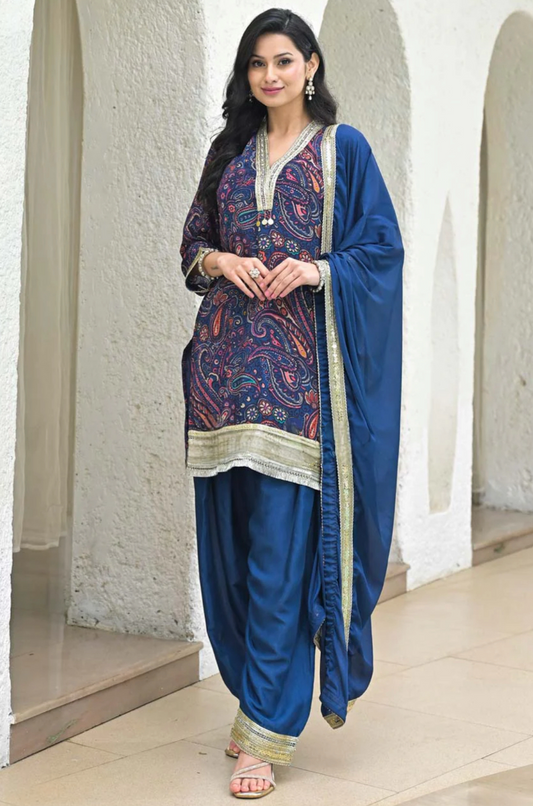 Millie Rustic Blue Salwar Set