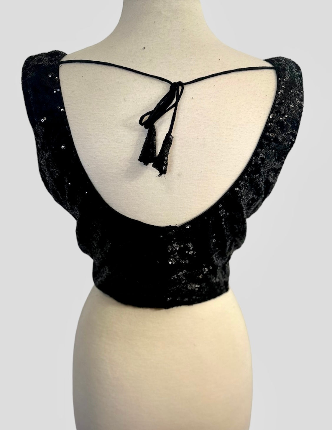Black Sequins Saree Blouse