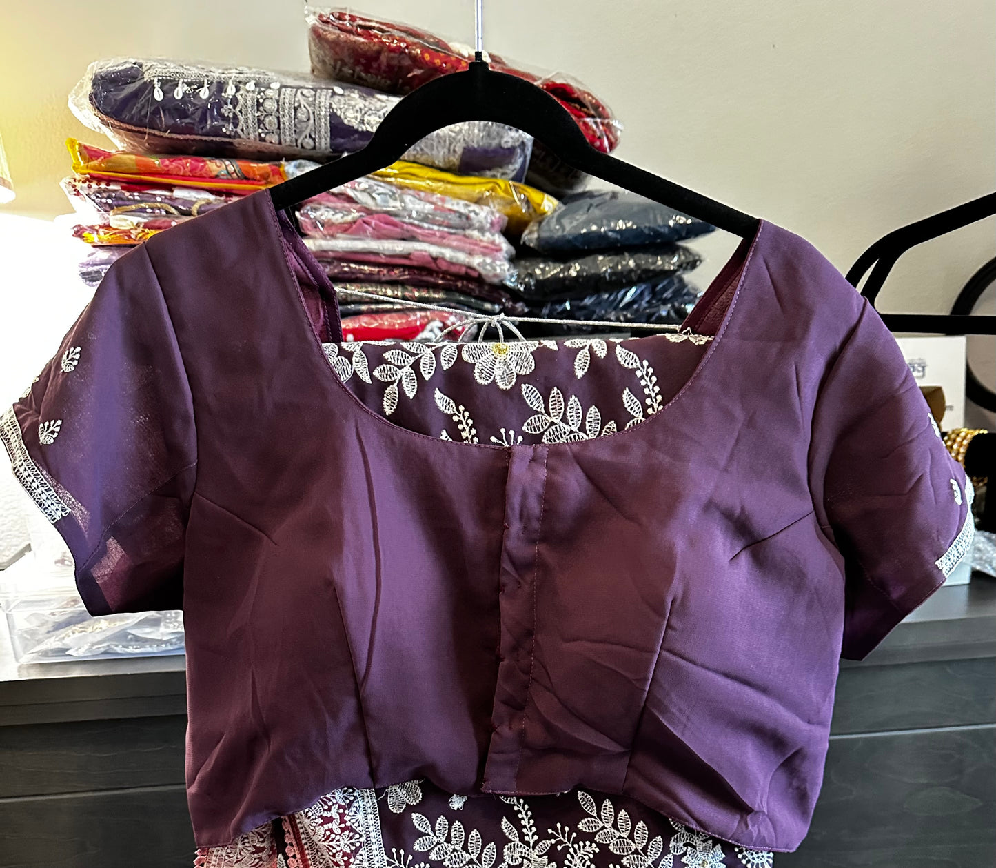 Lucknowi Saree with Ready Blouse