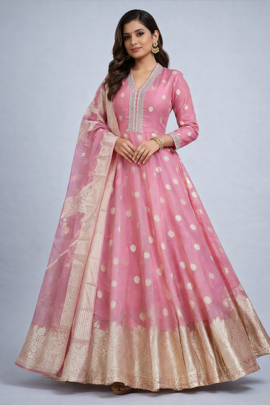 Pihu Shimmer Anarkali Gown