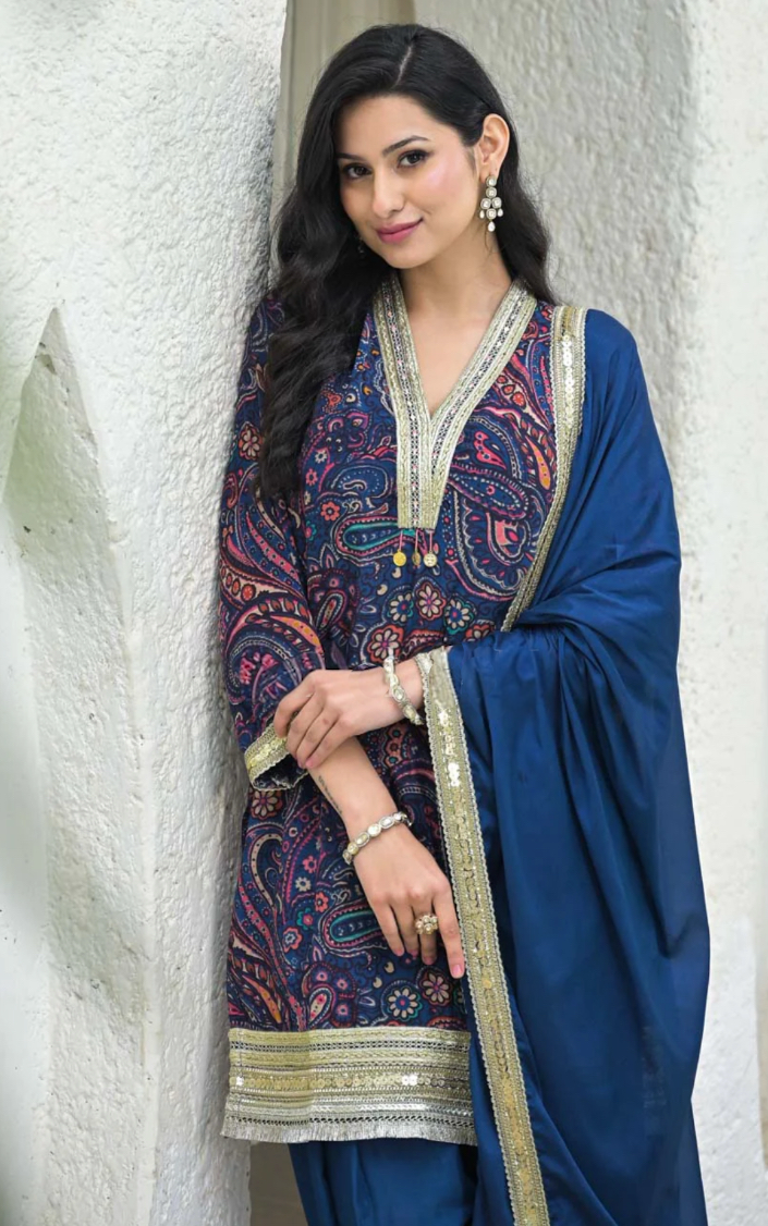 Millie Rustic Blue Salwar Set
