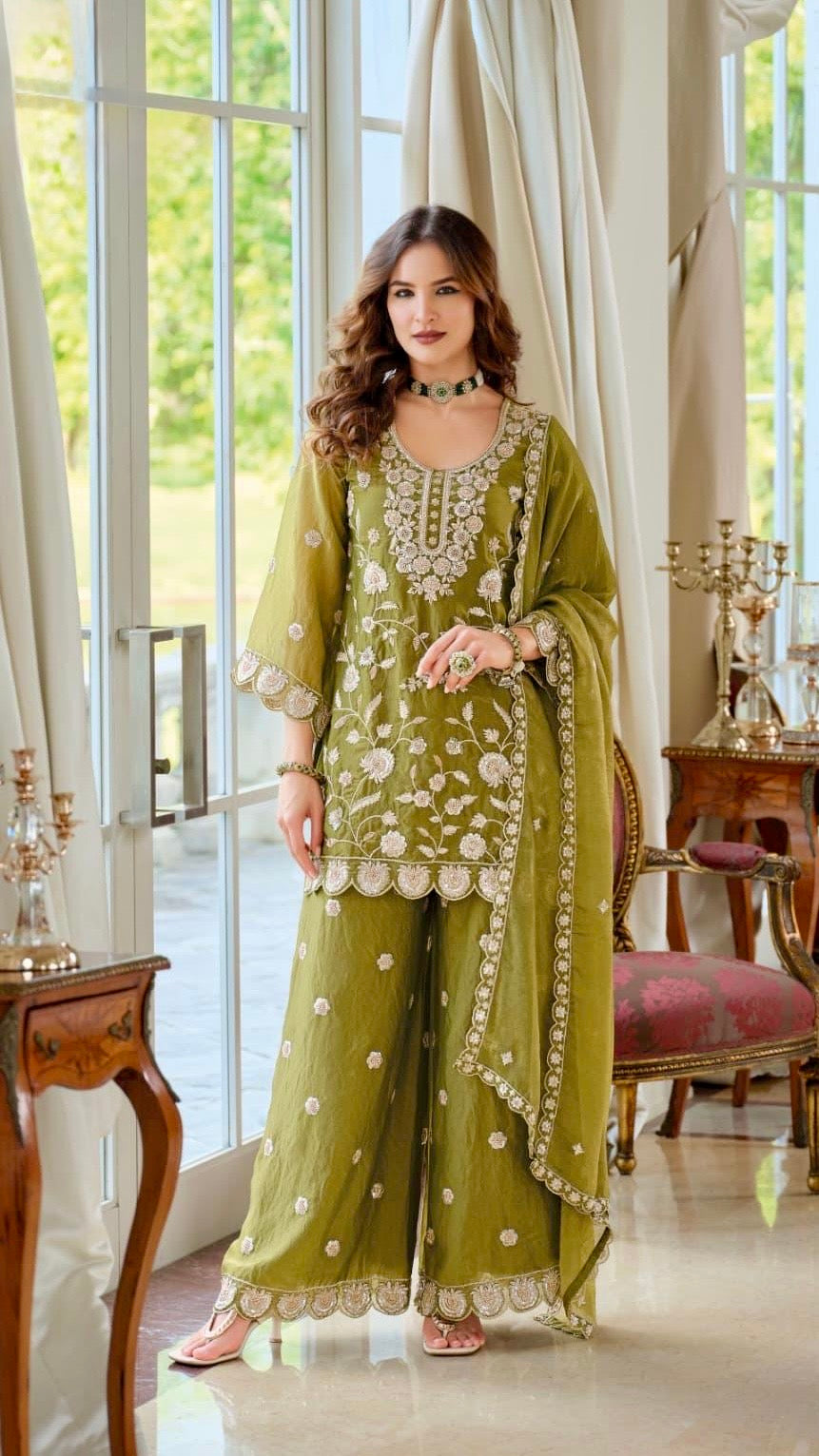 Aria - Fendy Tissue 3piece Palazzo Suit