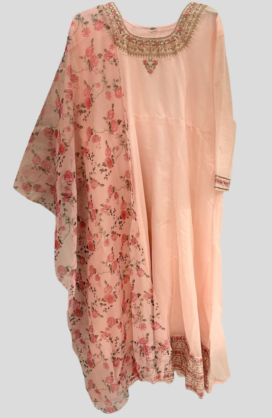 Swara Chanderi anarkali Gown