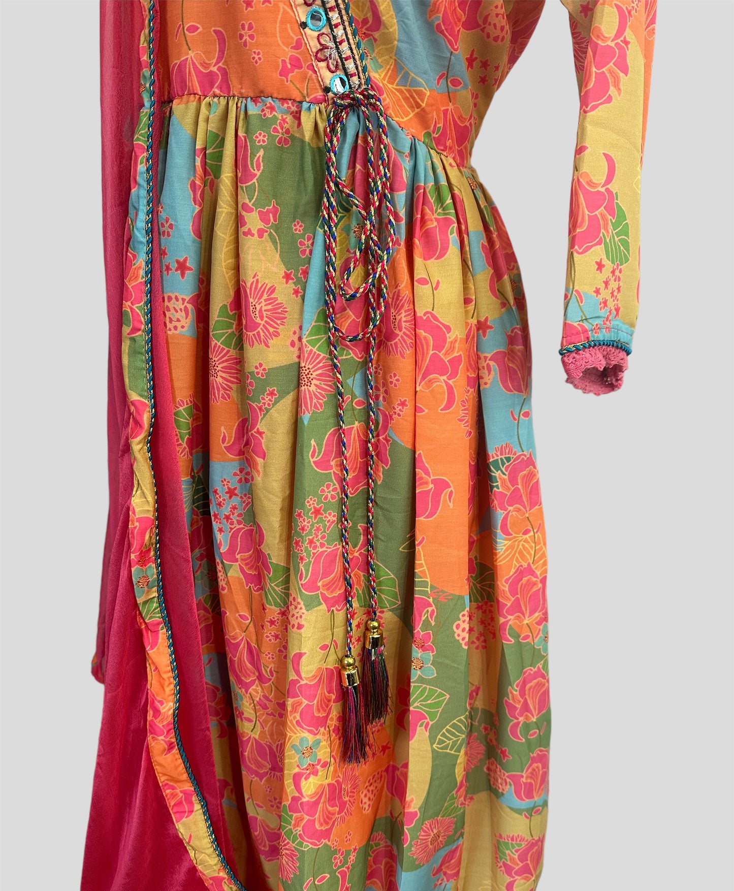 Angrakha Style 3 Piece Suit