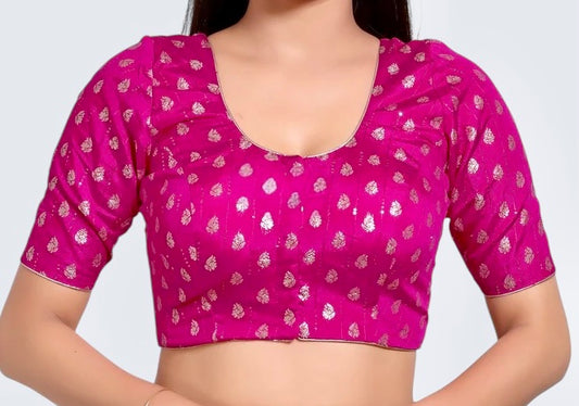 Fuschia Brocade Blouse