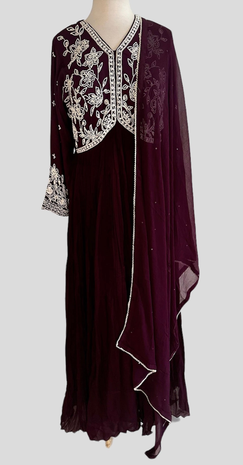 Cut Dana Chinon Gown - Purple
