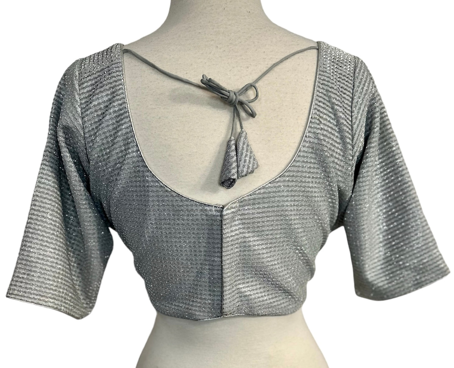 Shimmering Silver Blouse