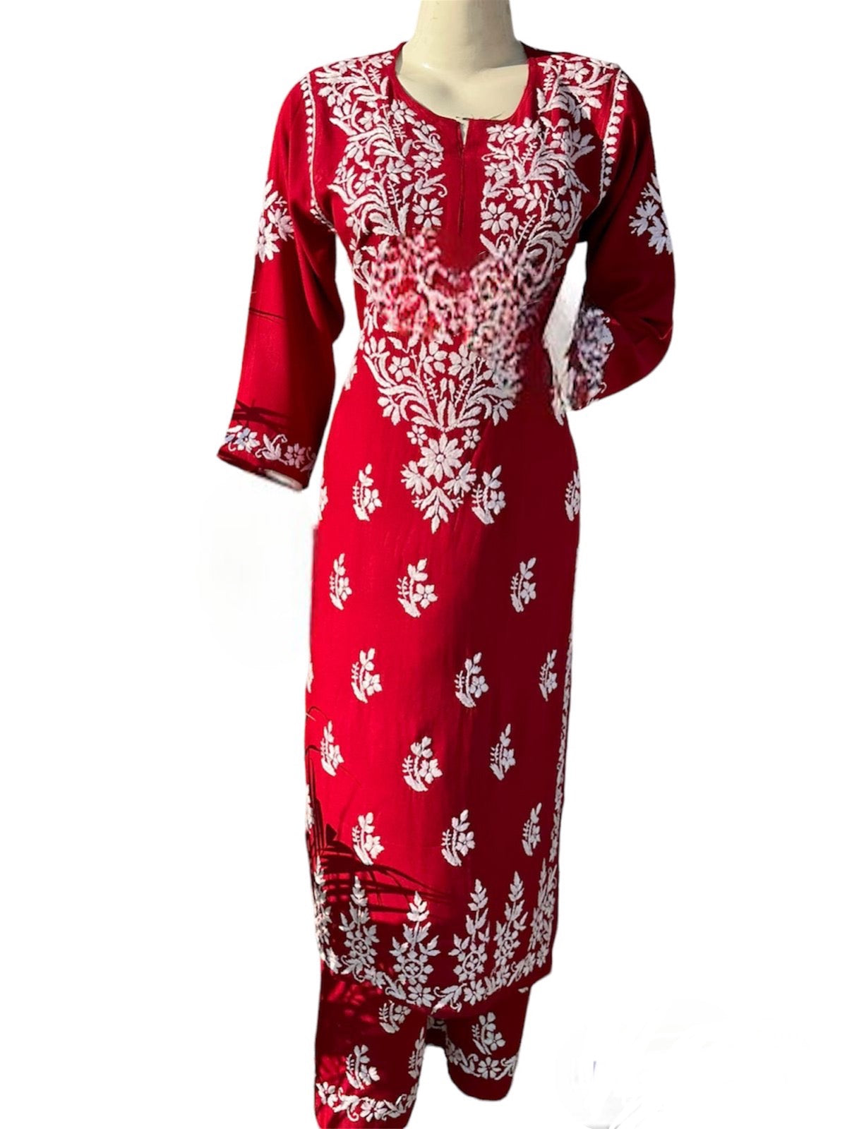 Chikankari Kurta with Palazzo Pants