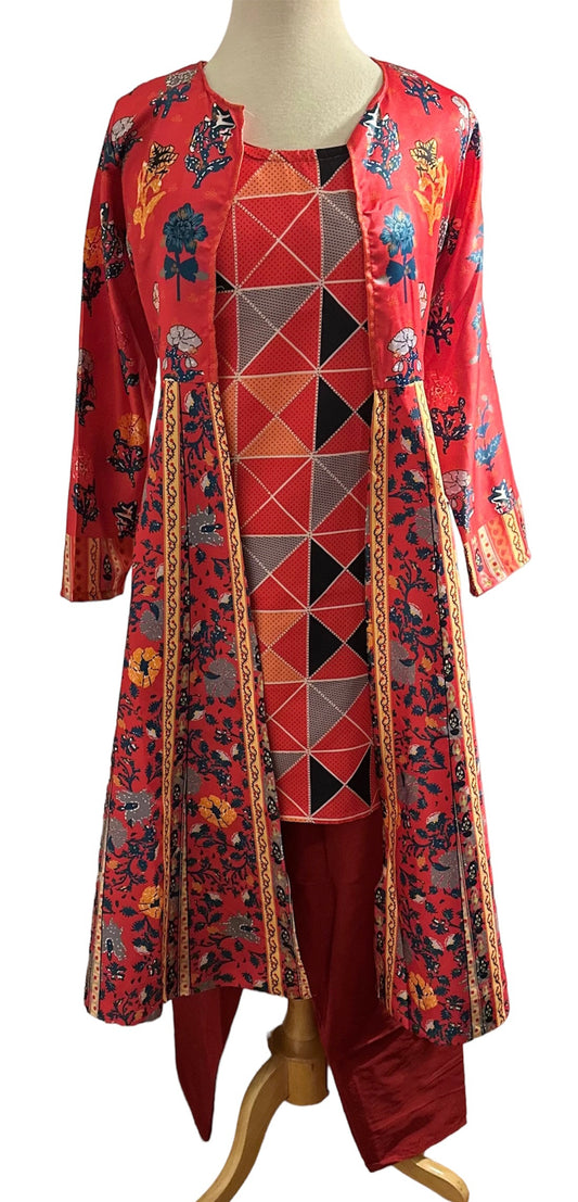 Contemporary Jacket Kurta Set - 3pieces