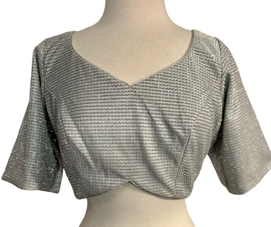 Shimmering Silver Blouse