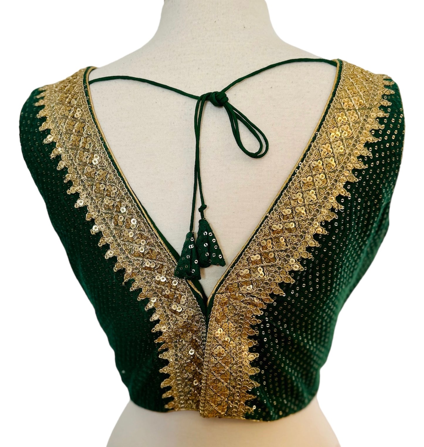 Green Sequins Blouse