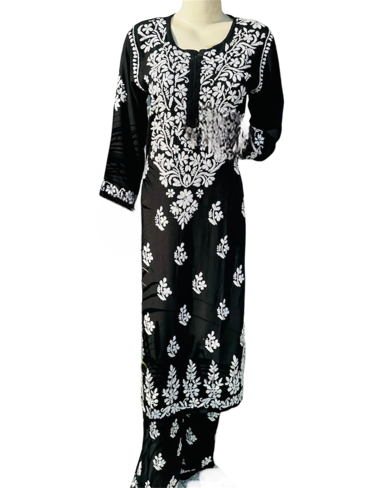 Chikankari Kurta with Palazzo Pants