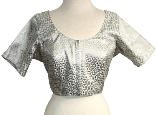 Brocade Silver Blouse