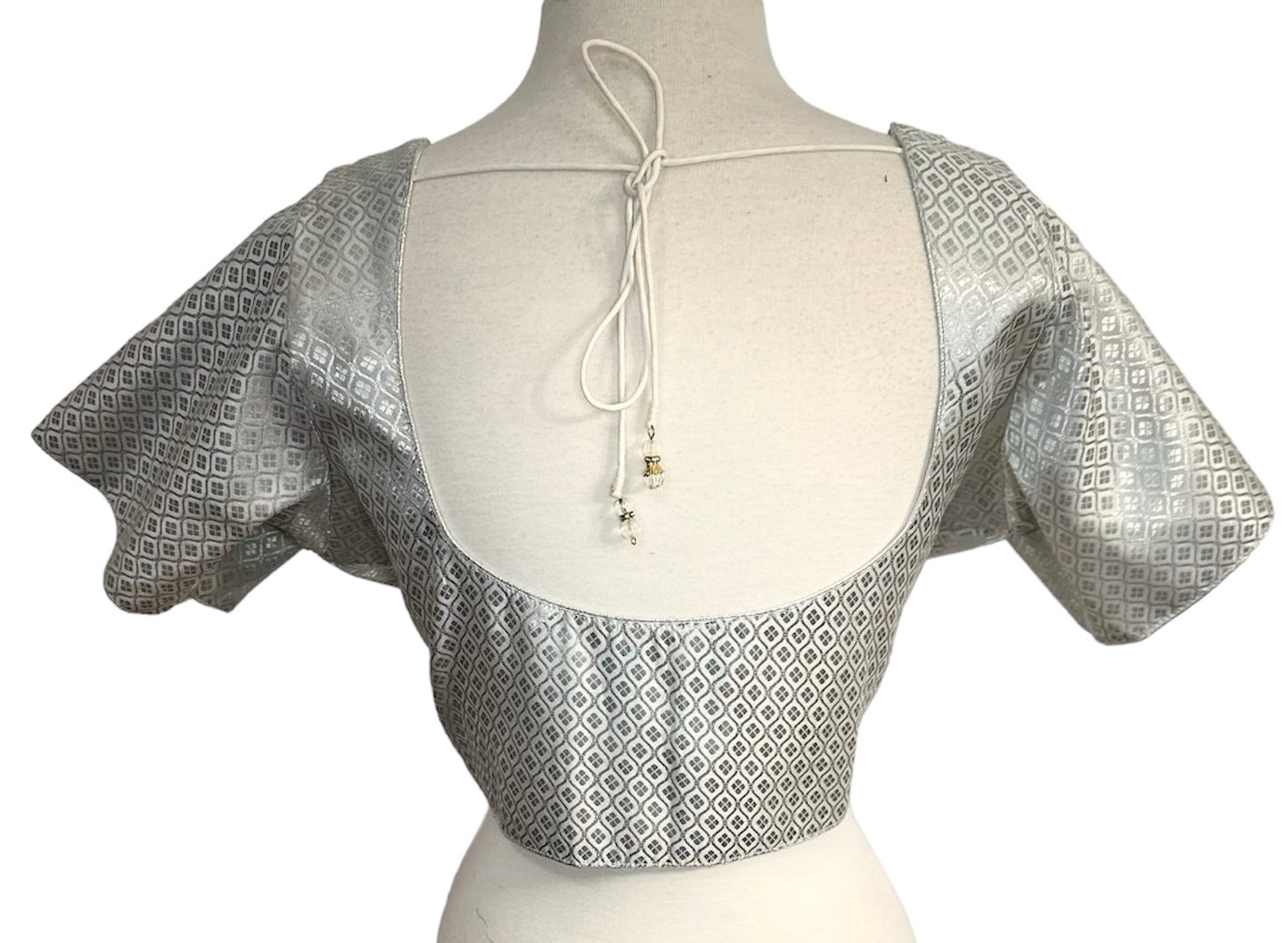 Brocade Silver Blouse