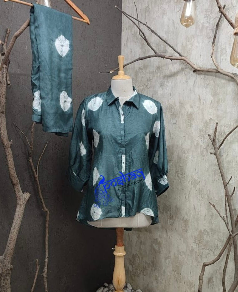 Tie-dye Dola Silk Coord Set