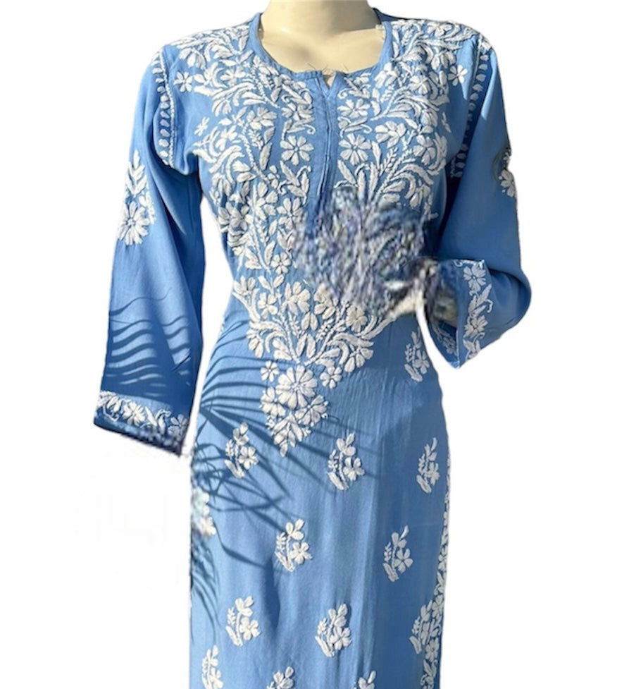 Chikankari Kurta with Palazzo Pants
