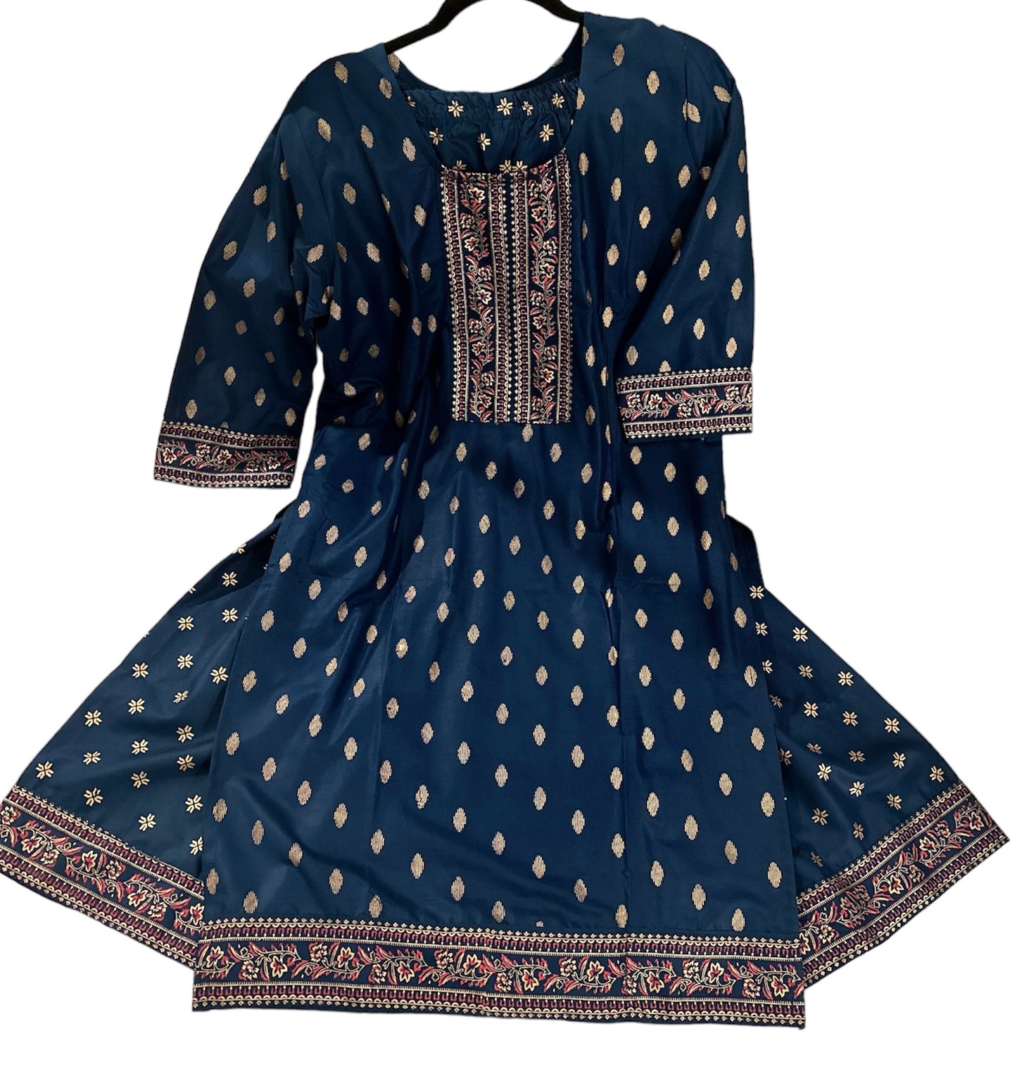 Rayon Foil Print Kurta Palazzo Set - 2 piece Casual Wear
