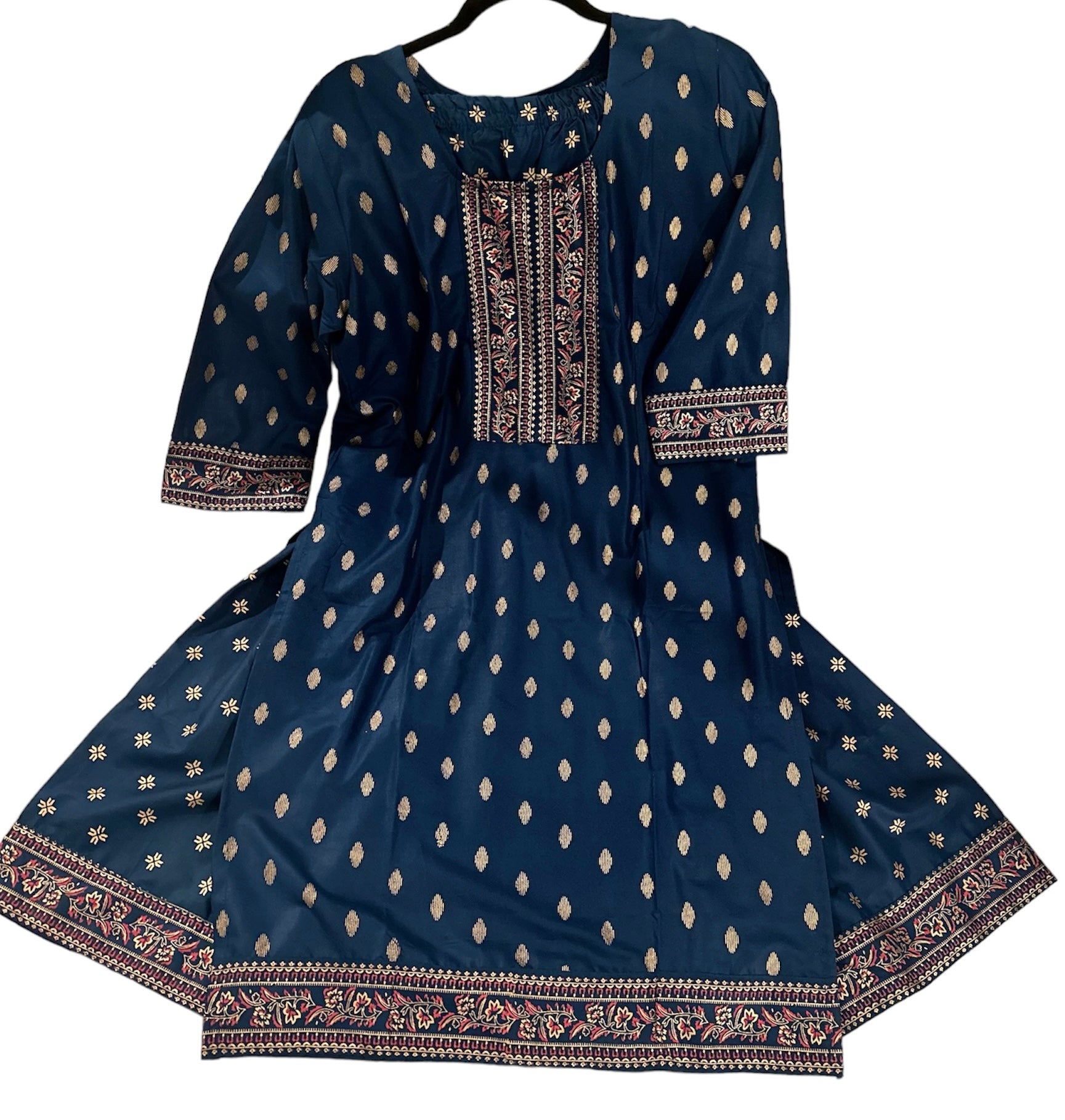 Rayon Foil Print Kurta Palazzo Set - 2 piece Casual Wear
