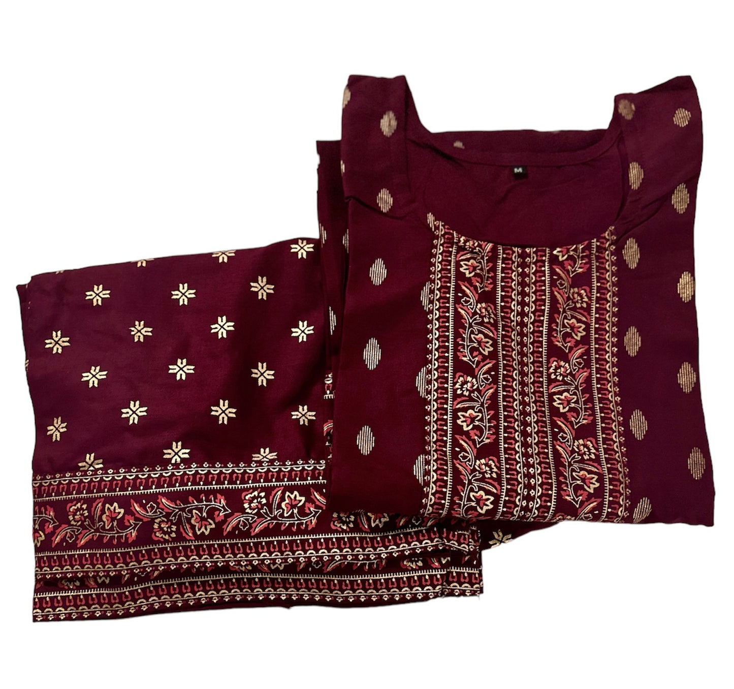 Foil Print Kurta Palazzo Set - 2 piece