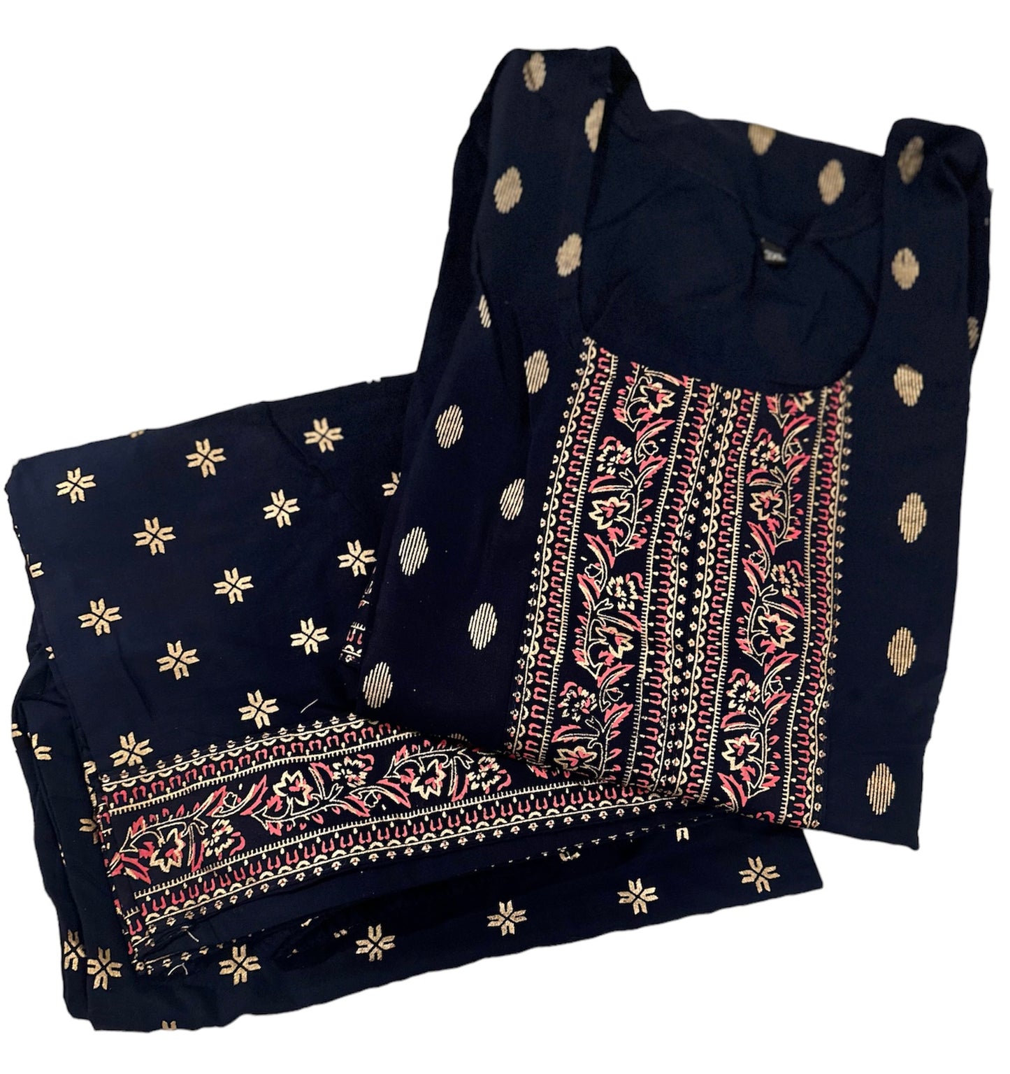 Rayon Foil Print Kurta Palazzo Set - 2 piece